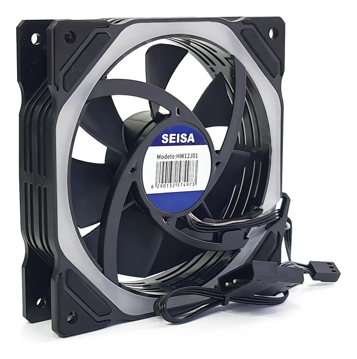 Cooler Rgb 12x12 Para Gabinetes Molex Pwm Hw12j01